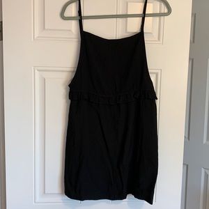 Black Frilled Smock Dress